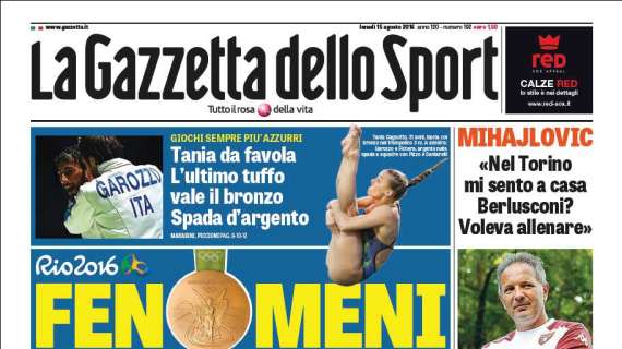 Prima pagina GdS - Eder felice all'Inter. Brozovic vuole andare ma Thohir gli nega la Juventus