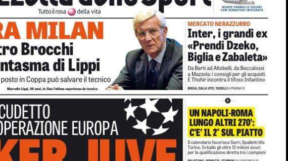 Prime pagine - Inter, i grandi ex: "Prendi Dzeko, Biglia e Zabaleta". Si vira a destra: Mancio vuole Vrsaljko