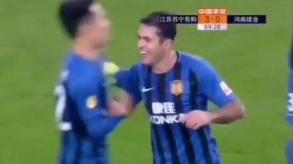 VIDEO - Assist e gol, Eder chiude il campionato cinese in bellezza