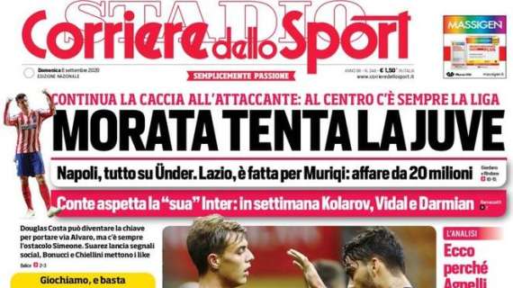 Prima CdS - Conte aspetta la sua Inter: in settimana Kolarov, Vidal e Darmian