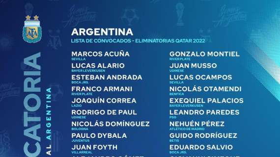 InterNazionali - Argentina, i convocati di Scaloni per  le qualificazioni a Qatar 2022: c'è Lautaro 