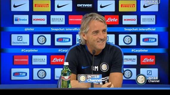 Mancini: "Perisic? Penso al Carpi, non rischio Icardi. Mercato, non mi sbottono"