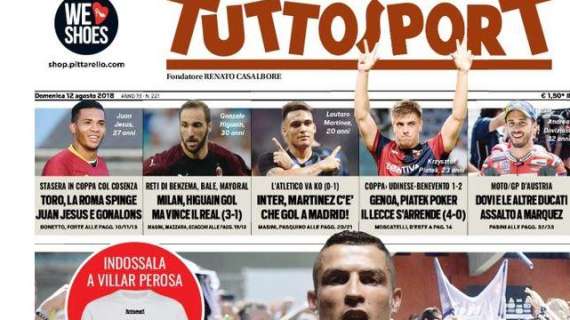Prima pagina TS - Inter, Martinez c'è! Che gol a Madrid