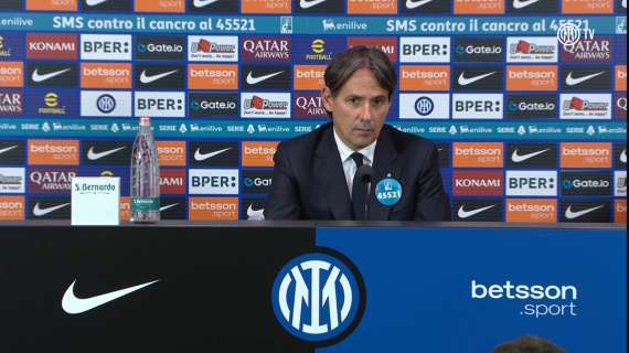 Inzaghi in conferenza: "Dominio totale nel 2° T, meritavamo la vittoria. Non commento le parole di Conte sul VAR"