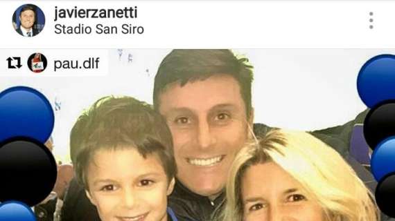 Zanetti: "Forza Inter, sei la cosa più bella che c'è"