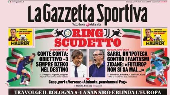 Prima pagina GdS - Ring Scudetto Inter-Juve. Conte conta: obiettivo -3