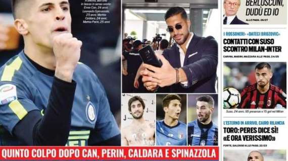 Prima TS - Contatti con Suso: scontro Milan-Inter. I rossoneri: "Dateci Brozovic"