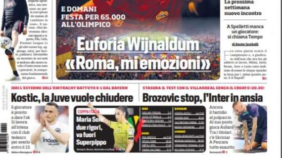 Prima pagina CdS - Brozovic stop, l'Inter in ansia. Col Villarreal gioca Asllani
