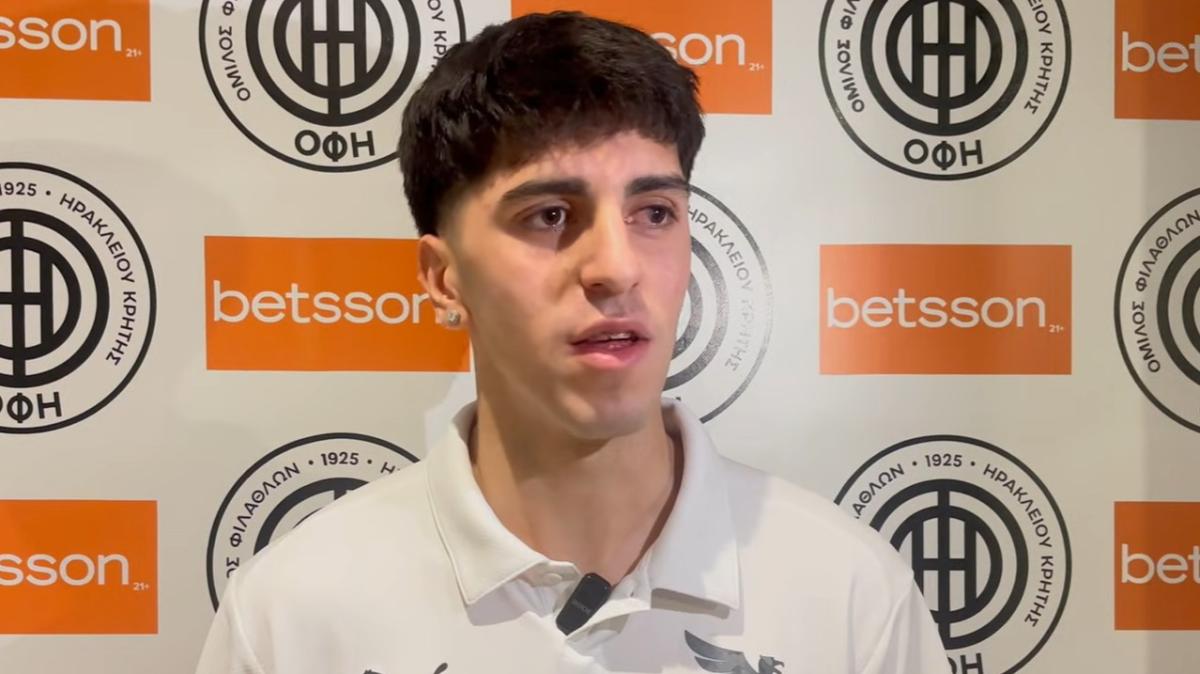 Thiago Romano nuovo giocatore dell'OFI Creta: "Qui c'è un mondo che vive per questa squadra"