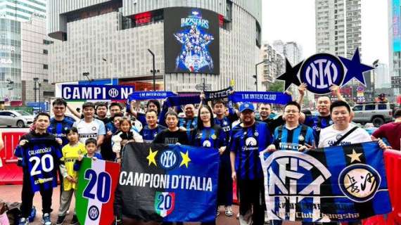 Inter, la festa continua anche in Cina. Diversi tifosi al Suning Pro di Changsha per celebrare la seconda stella 