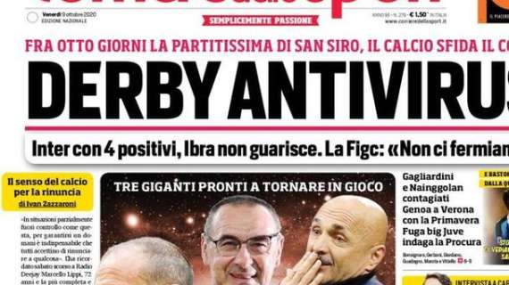 Prima CdS - Derby antivirus: Inter con 4 positivi, Ibra non guarisce 