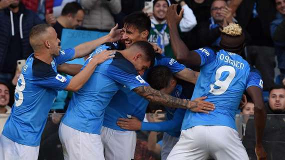 Napoli sempre più primo: 3-2 all'Udinese che si sveglia troppo tardi, undicesima vittoria di fila per Spalletti