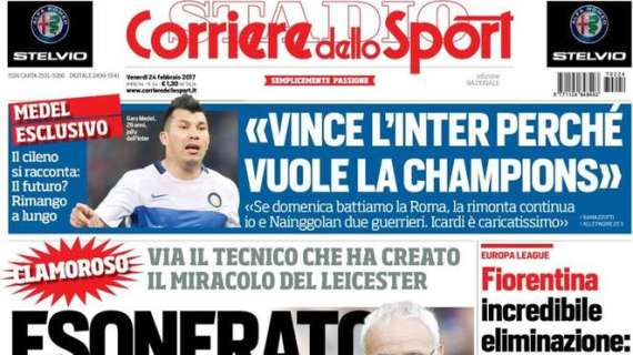 Prima CdS - Medel: "Domenica vince l'Inter perché vuole la Champions. Futuro? Rimango a lungo"