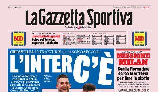 Prima pagina GdS - L'Inter c'è, la Juve no. I nerazzurri sono secondi