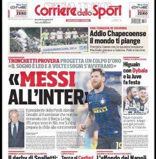 Prima CdS - Tronchetti: "Messi all'Inter. Sogno Leo e i sogni s'avverano". Suning sfida le altre big d'Europa