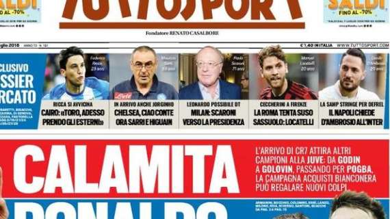 Prima TS - Il Napoli chiede D'Ambrosio all'Inter. La Roma tenta Suso