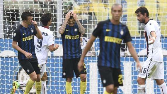 Inter-Cagliari - L'Inter non supera il nove e il sette insinua altri dubbi
