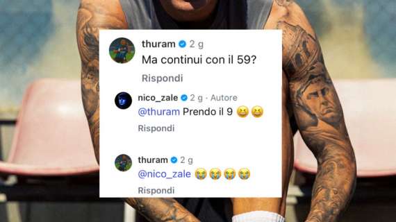 Zalewski fa fuori Thuram: "Che numero prendo? Il 9". Tikus replica piangendo. Il siparietto social tra i due