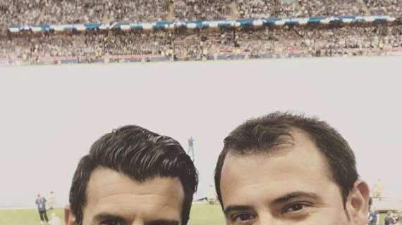 Stankovic e Figo insieme a Cardiff, post su Instagram dalla tribuna del Millennium Stadium