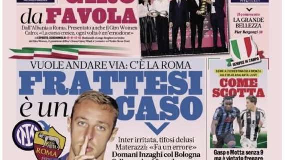  Prima GdS - Frattesi è un caso: vuole andare via, c’è la Roma. E l’Inter è irritata