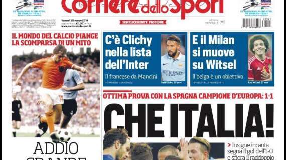 Prime pagine - Clichy nella lista dell'Inter: il francese da Mancini. Sacrificio per Mata, i piani di Thohir