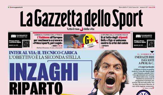 Prima pagina GdS - Inzaghi: "Riparto col pieno. Lukaku è da Scarpa d'oro"