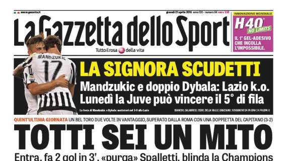 Prime pagine - Gasperini spegne i sogni dell'Inter. Troppi errori davanti e addio terzo posto