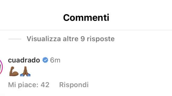 Handanovic-Cuadrado, la lite è ormai alle spalle: il commento del colombiano sotto al post del portiere