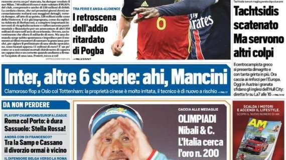 Prima pagina TS - Mancini a rischio, cinesi irritati