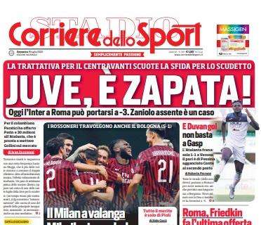 Prima pagina CdS - L'Inter può portarsi a-3. Zaniolo è un caso