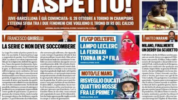 Prima pagina TS - Milano, finalmente un derby da Scudetto