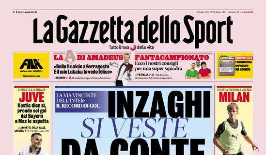 Prima pagina GdS - Inzaghi si veste da Conte. La via vincente: il record di gol
