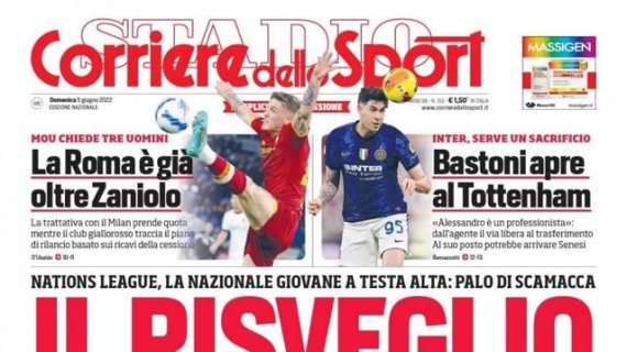 Prima pagina CdS - Bastoni apre al Tottenham. Al suo posto può arrivare Senesi