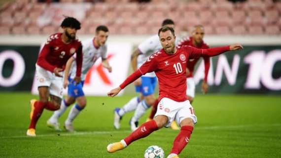 Danimarca, Eriksen titolare contro l'Inghilterra: a Wembley la centesima presenza in nazionale 