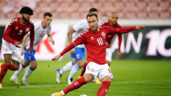 Danimarca, tutto facile nel test con le Far Oer: finisce 4-0, in gol anche Eriksen (in campo 72')