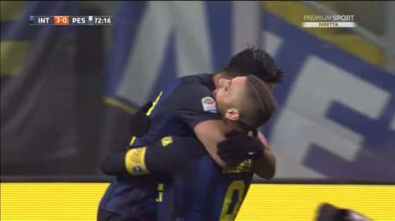 Inter, settima sinfonia in campionato: 3-0 al Pescara, nerazzurri quarti