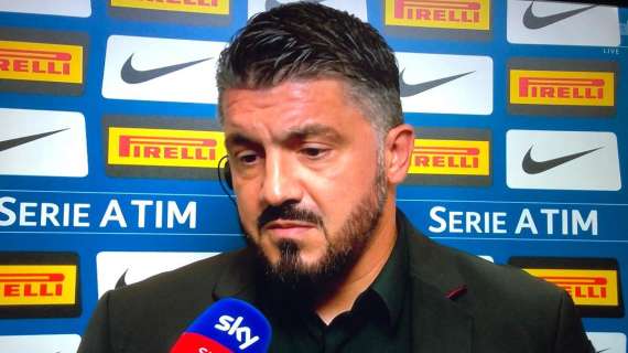 Gattuso a Sky: "Sconfitta che brucia, ma l'Inter ha fatto meglio di noi. Siamo stati polli a prendere gol al 92'"