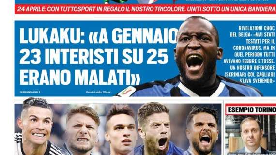 Prima TS - Lukaku: "A gennaio 23 interisti su 25 erano malati"