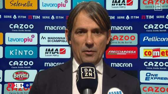 Inzaghi a DAZN: "Serviva più aggressività, preso un gol nel nostro momento migliore"