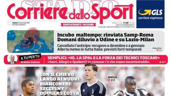 Prima pagina CdS - Semplici: "Io, la Spal e la forza dei tecnici toscani. Siamo incontentabili"