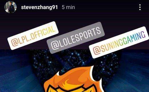 Il team Esports di Suning alla finale di League of Legends, Steven Zhang esulta