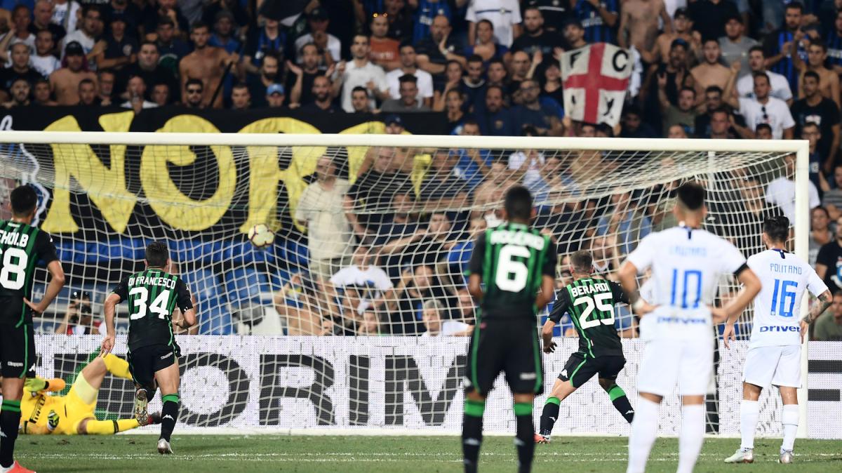 Berardi cannoniere al Mapei Stadium contro l'Inter: otto gol segnati. Lautaro ha colpito il Sassuolo 5 volte 