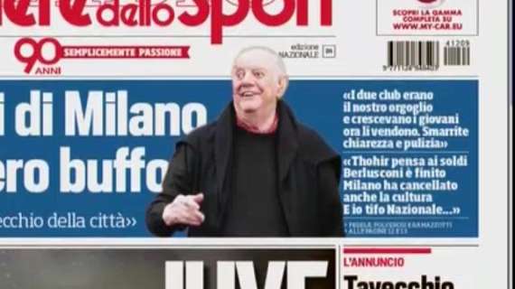 CdS - La critica di Fo: "Thohir pensa ai soldi, Berlusconi è finito". TS - A gennaio l'Inter punta Cerci