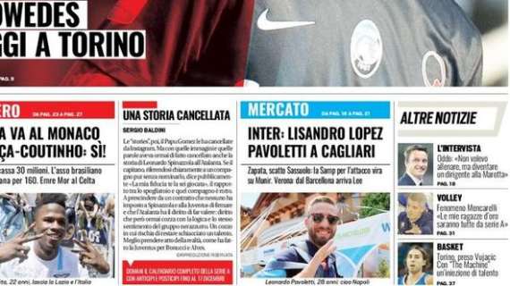 Prima TS - Inter, c'è Lisandro Lopez