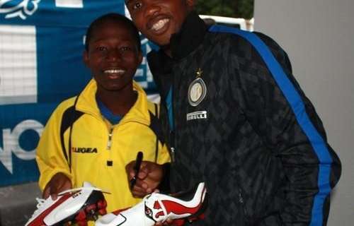 Abdoul realizza il suo sogno: incontrare Eto'o