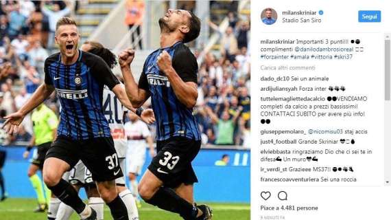 Skriniar: "Complimenti D'Ambro, 3 punti importanti"