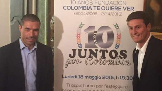 Dieci anni di 'Colombia te quiere ver', Cordoba: "Aiutare i bambini è speciale". Zanetti: "Per me è un onore essere qui"