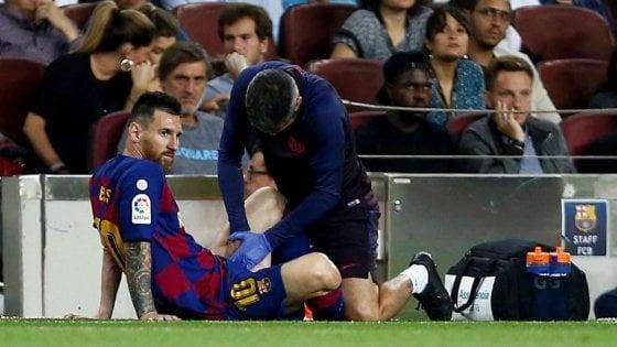 GdS - Barça, nuovo stop per Messi: coscia ko, è forte in dubbio per l'Inter