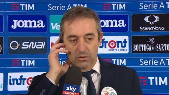 Giampaolo a Sky: "Abbiamo giocato al livello dell'Inter, c'è rammarico per la sconfitta"