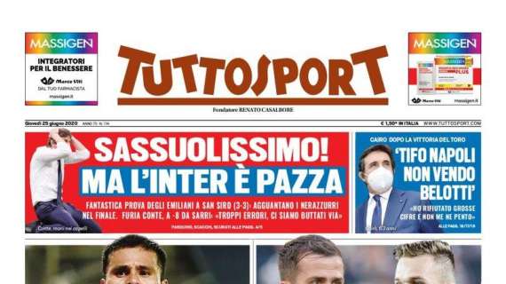 Prima Ts - Sassuolissimo! Ma l’Inter è pazza